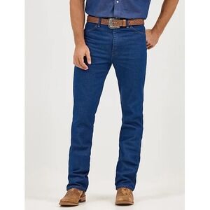 Wrangler Men‎ Cowboy Cut Straight Jean 32x34 Dark Wash Cotton Slim Fit 936DSD